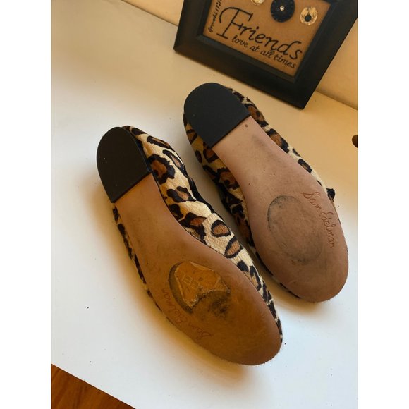Sam Edelman Brown & Black Leopard Printed Felicia Ballet Flat 10 - Picture 4 of 5